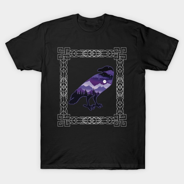 Viking Raven T-Shirt by Shadowisper